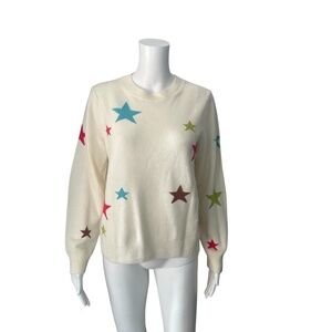 NWT $375 Chinti And Parker Cream Chunky Star Sweater Size Small